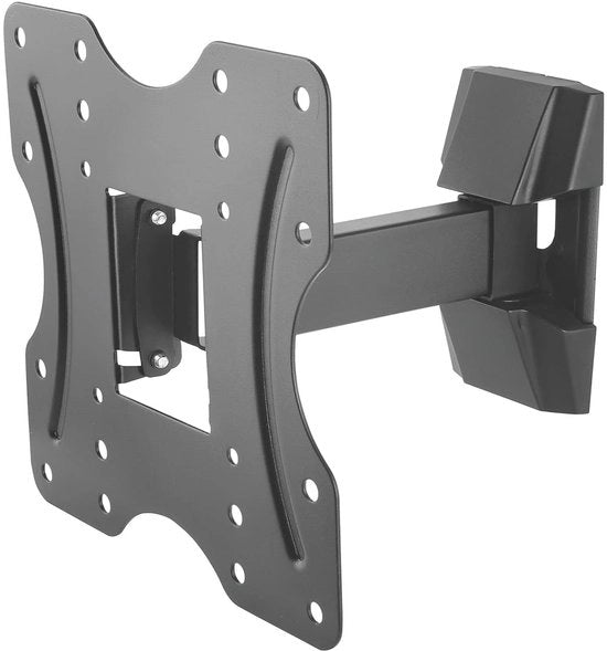 Sostegno per schermo da parete per monitori e schermi da 23 a 42 pollici, inclinabile, girevole, VESA 200x200, nero