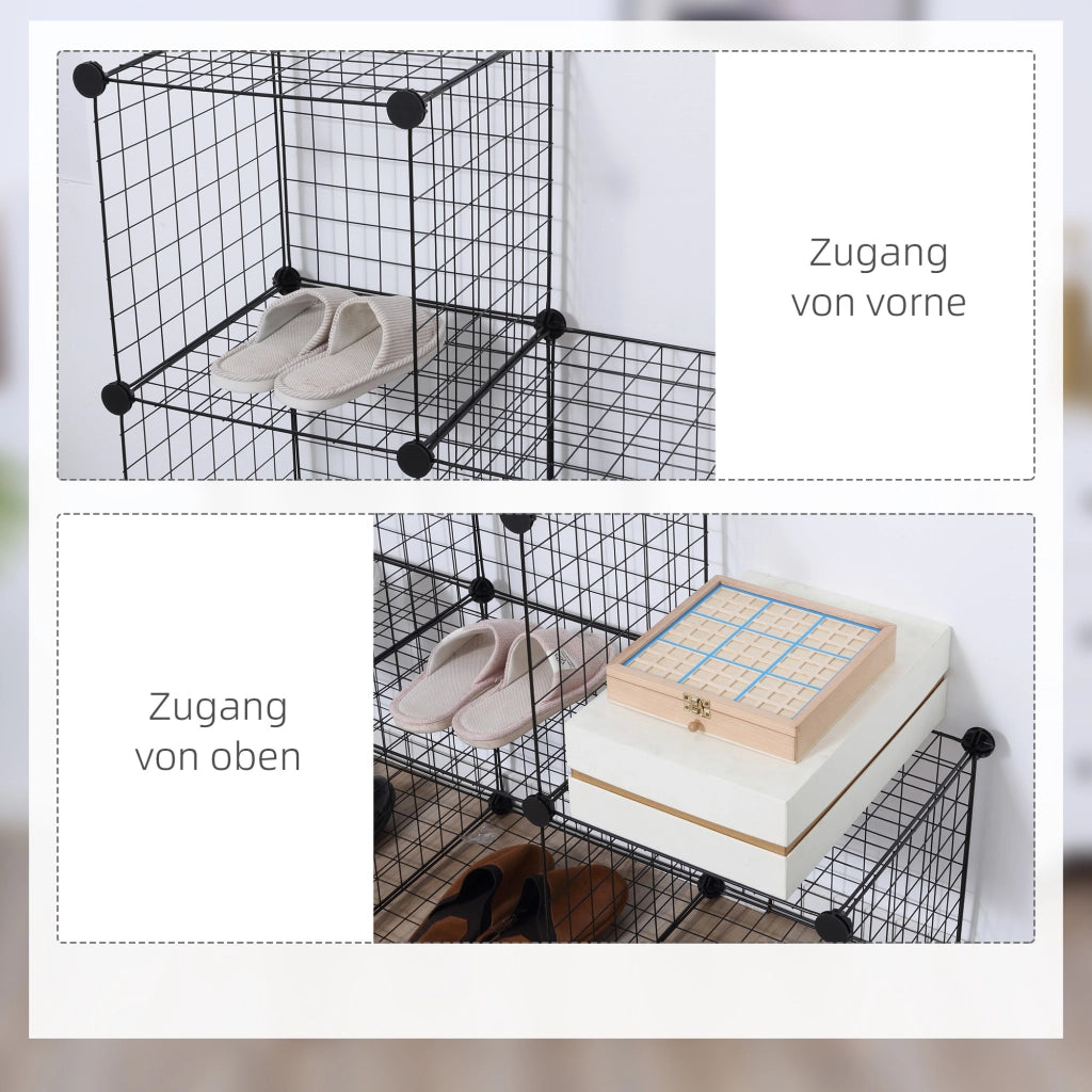 Libreria a cubi metallo nera ¨C zephmum ¨C 109x37x109 cm