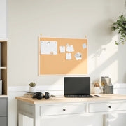 vidaXL Tavola in Sughero con Cornice Legno Massello di Pino 80x55 cm