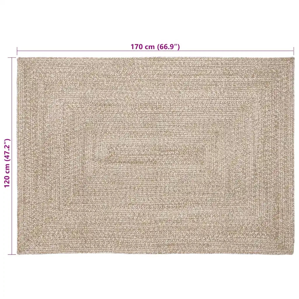 Tappeti per area Naturale e Bianco 120 x 170 cm Juta 42010478