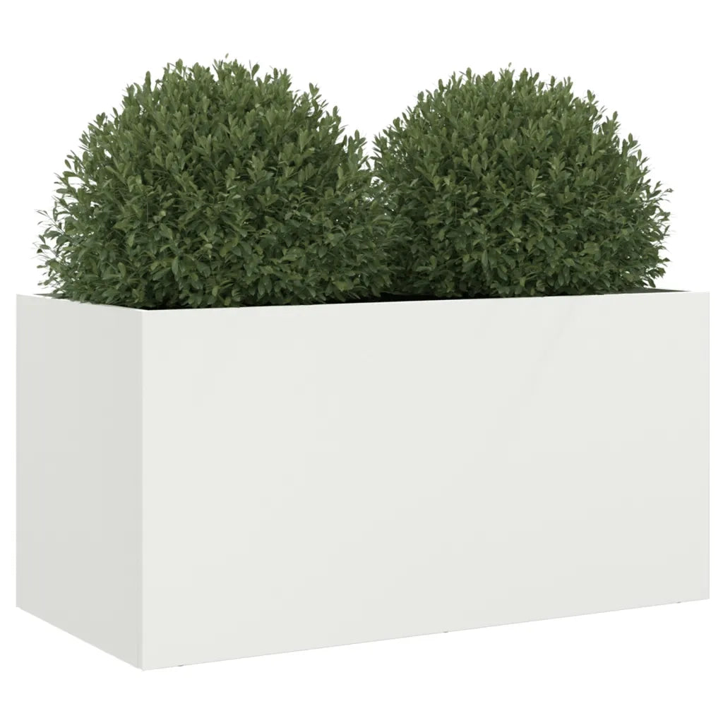 Fioriera Bianca 62x30x29 cm in Acciaio 841590