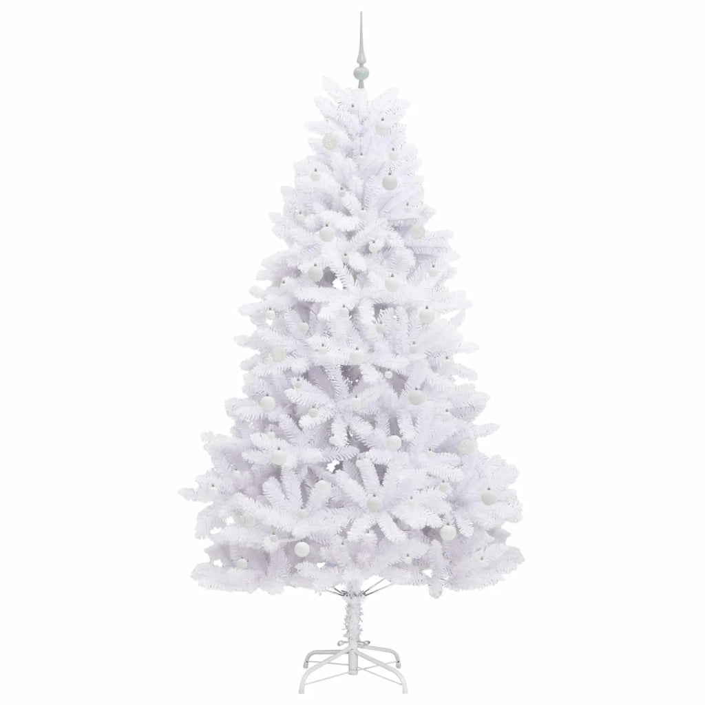Albero di Natale | Decorazioni natalizie Artificiale con Rami Pieghevoli Bianco 240 cm