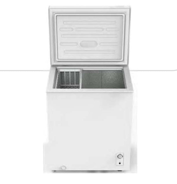 Akai ice55r congelatore a pozzo , orizzontale 150 litri, bianco, classe e