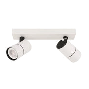 Italux Laconi plafoniera/parete 2 luci GU10 bianca orientabili