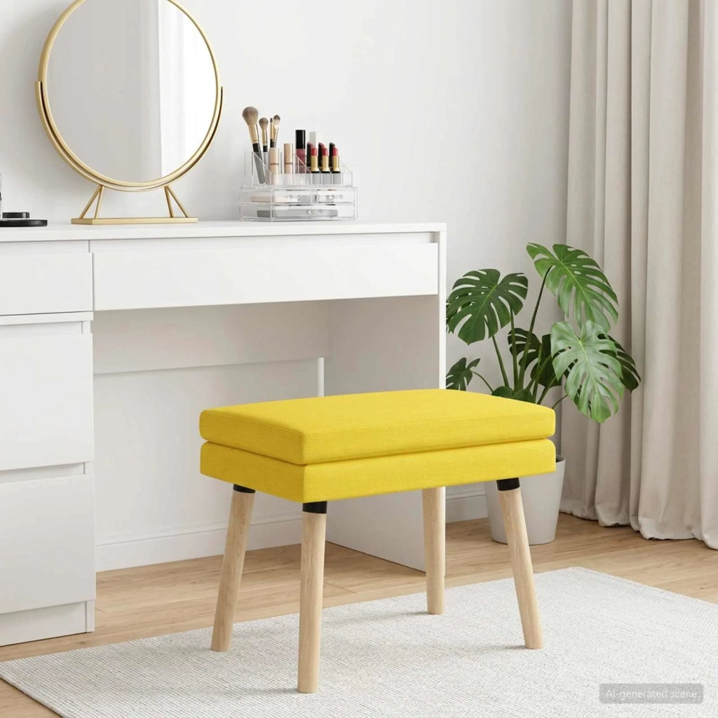 Panchina a doppio strato Giallo Chiaro 60 x 40 x 46 cm Tessuto 42038427