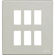 MAGIC - PLACCA 3+3 POSTI PER SCATOLA 506E E 506NP - IN RESINA - CON AGGANCIO GRADUALE PER SUPPORTO 506S