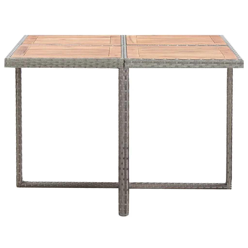 Set da Pranzo da Giardino 9 pz e Cuscini Polyrattan Antracite 46377