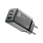 Cellularline multipower micro 65w caricabatterie da rete veloce ultracompatto 3 porte, 65w - ACHUSBGAN3PD65WK