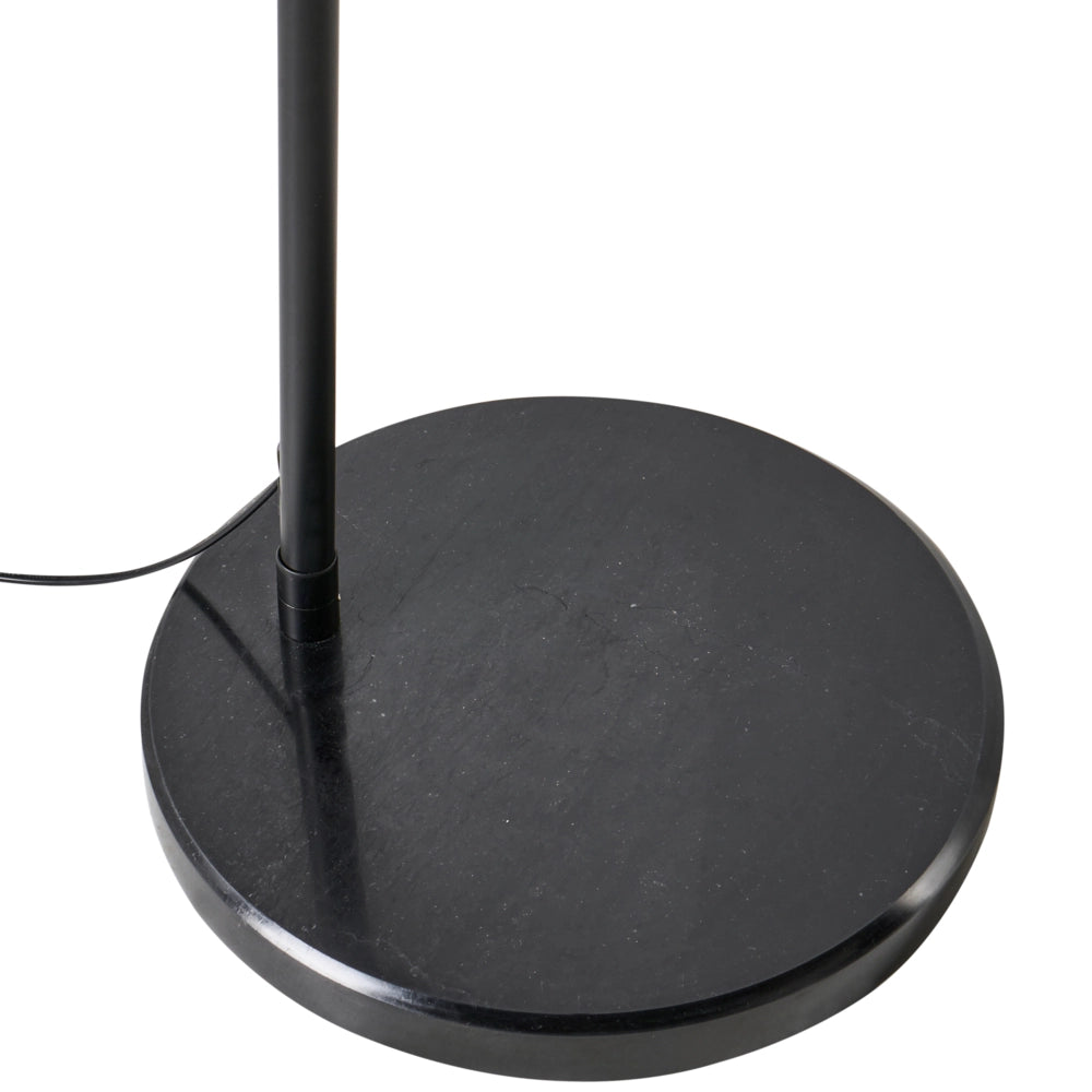 Lampada da terra a braccio struttura in metallo e paralume regolabile nero in stile moderno per soggiorno e camera da letto