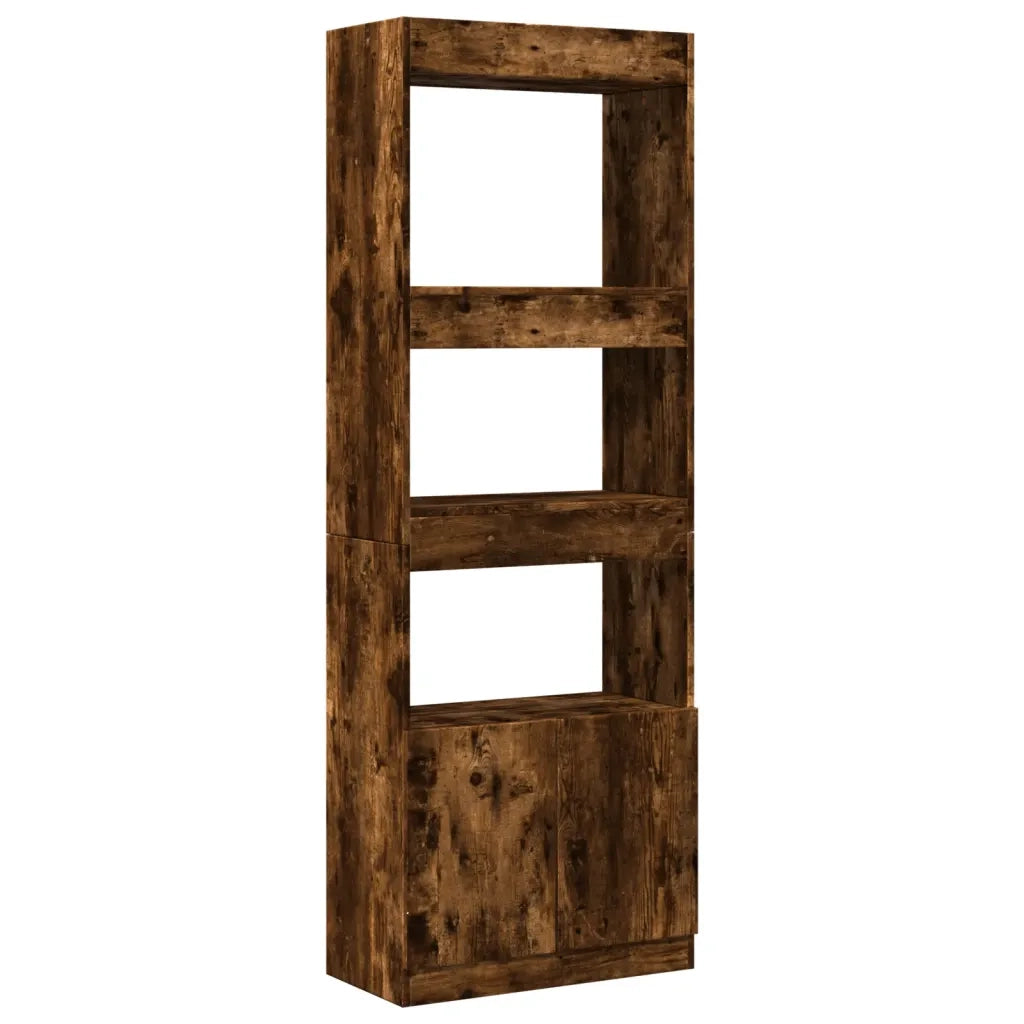Credenza-Buffet-Armadio da cucina Rovere Fumo 63x33x180 cm in Truciolato