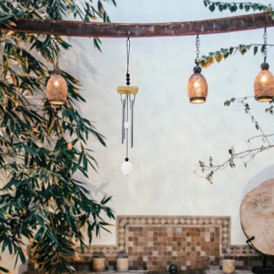 Cucù in alluminio per giardino e veranda con melodie soffuse - Decorazione da giardino marrone