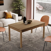 Tavolo pranzo allungabile Noce Naturale in legno nobilitato cm 80x120-160