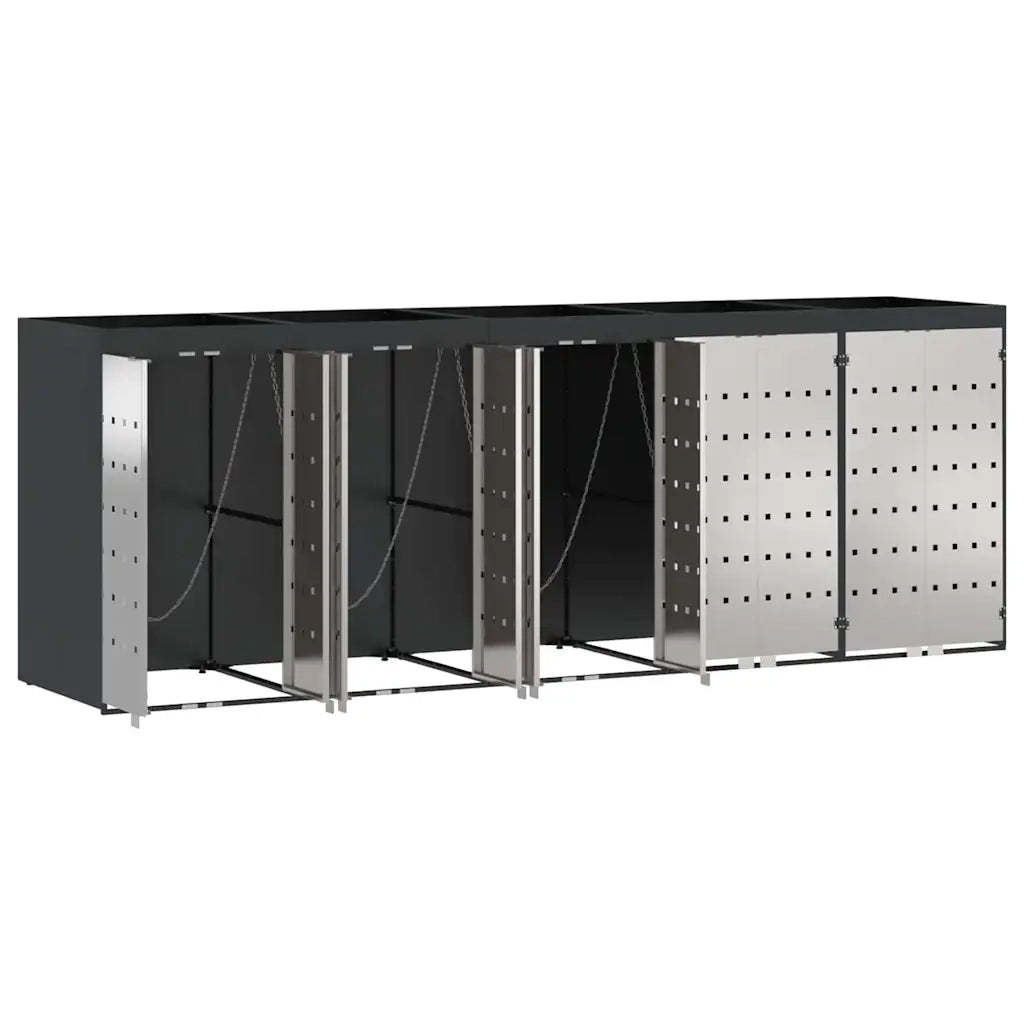 Contenitore per Rifiuti per 3 Bidoni 340 x 77.5 x 115.5 cm