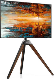 Supporto TV per schermi da 32 a 60 pollici, Legno, Altezza e angolo regolabili, VESA 200x200-400x400mm.