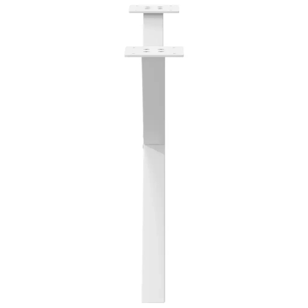 Gambe per Tavolino da Caffè a Forma di X 2 pz Bianche 70x(42-43) cm Acciaio 4012905
