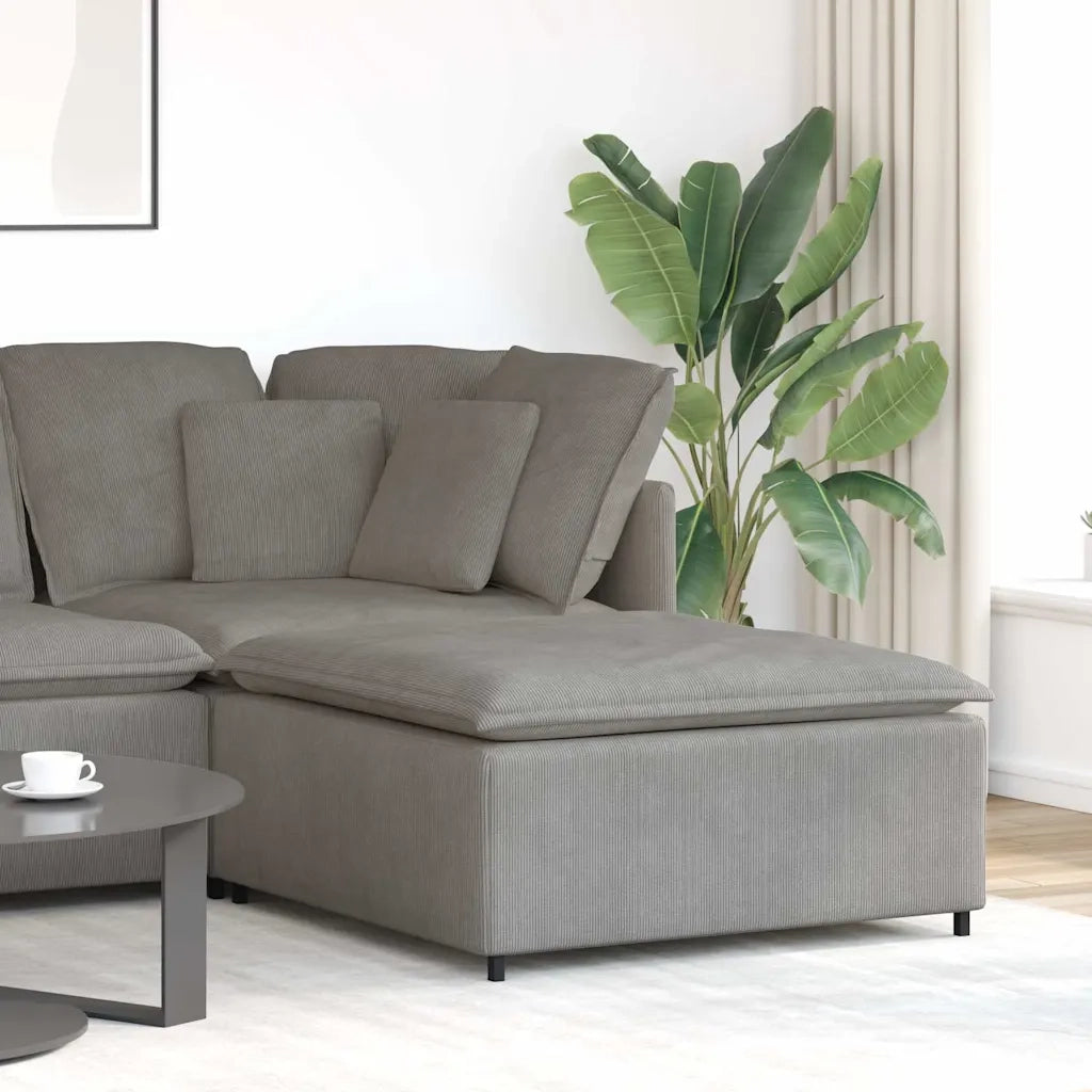 Divano da Giardino-Modulo Poggiapiedi Divano Modulare Grigio Chiaro 100x100x48 cm 563020