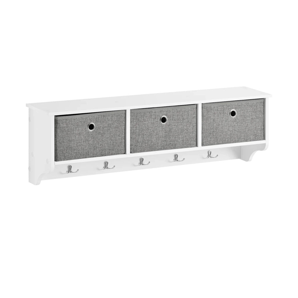 Portachiavi da Muro Ingresso Attaccapanni da Muro Bianco FRG282-W SoBuy