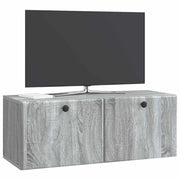 Mobile TV da Muro | Armadietto TV | Mobile Porta TV 78,5 x 31 x 30 cm Sonoma grigio