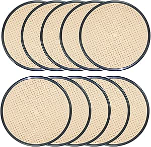 Tomaino - Fondelli Sedia Rotondi, Ricambi Sedute In Paglia Per Sedie Vienna, Bistrot, Thonet - 10 pz Nero