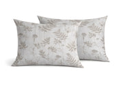 Coppia Federe Cuscino Letto Con Bottoni Laterali 100% Cotone Disegno Soffione GI - Federe - Beige