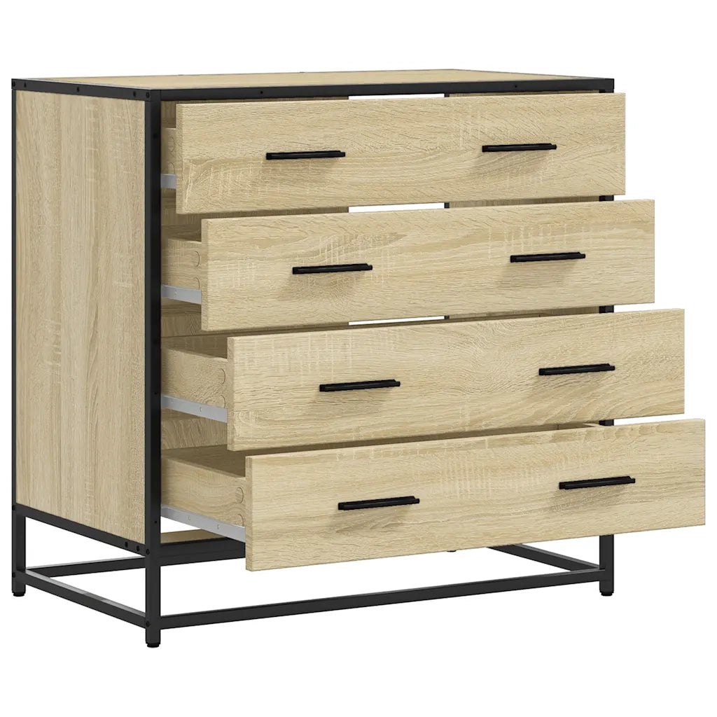 vidaXL Cassettiera Rovere Sonoma 70x41x70 cm in Legno Multistrato