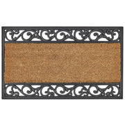 Zerbino in fibra di cocco naturale con fondo in PVC e gomma antiscivolo 45 x 75 cm Decorazione moderna per interni