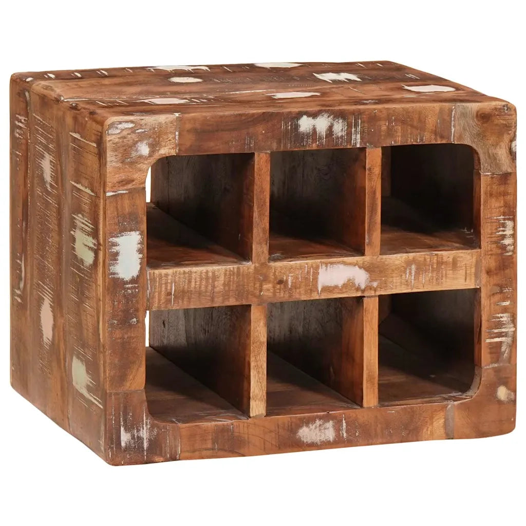 Portabottiglie Marrone Legno Recuperato Massello 4104574
