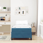 vidaXL Struttura del letto Blu scuro e bianco 80 x 200 cm Velluto