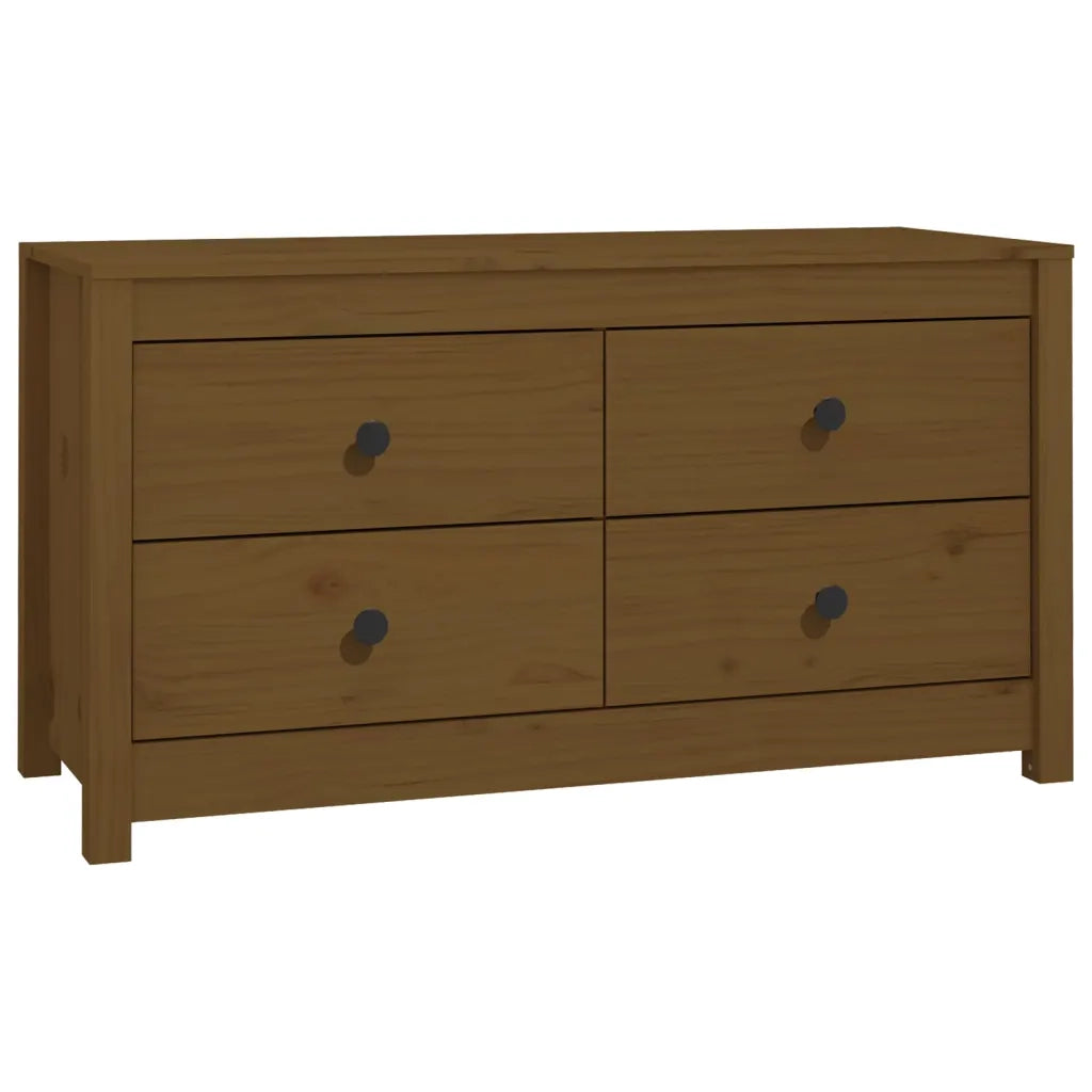 Armadietto Marrone Ambra 100x40x54 cm in Legno Massello di Pino