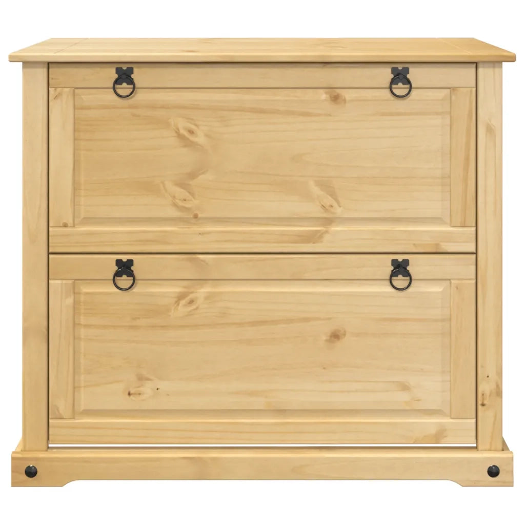 Scarpiera Corona 99x32x85 cm in Legno Massello di Pino