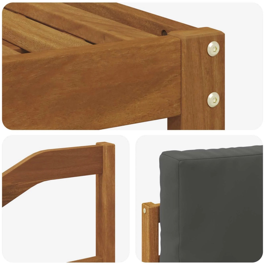 Set di divani da esterno con cuscino 7 pcs Naturale e Antracite 3366725
