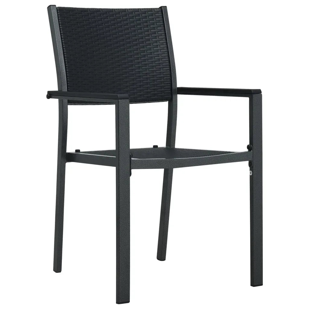 Set Mobili da Pranzo per Giardino 5 pz Nero cod mxl 36959