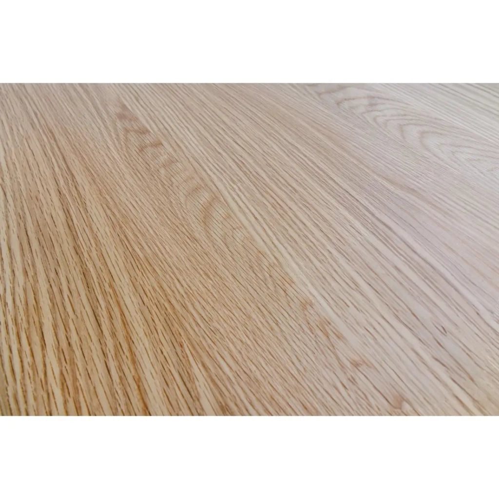 Table KANOVA 140 cm – Piano tondo in rovere chiaro e piede centrale design – Stile contemporaneo