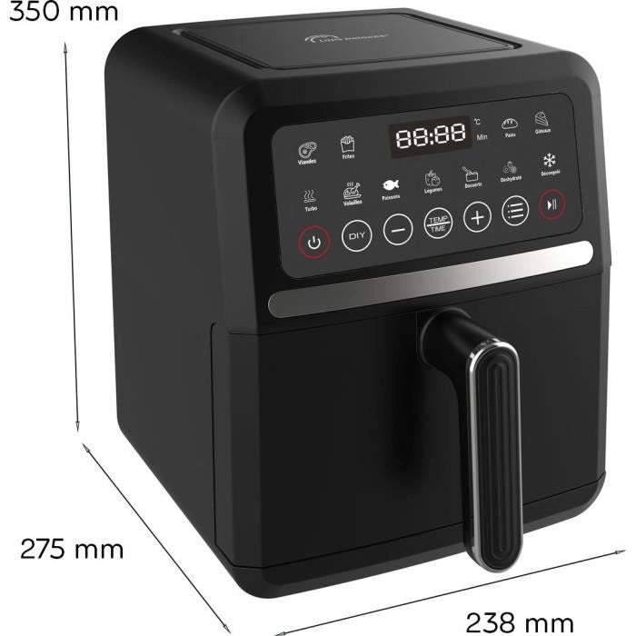 Friggitrice dietetica - LITTLE BALANCE - 8725 - Crousty light - 5 L - 1500 W - 12 programmi - Nero