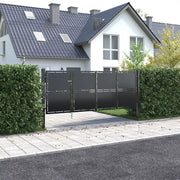Cancello da Giardino in Acciaio 350x125 cm Antracite 144537