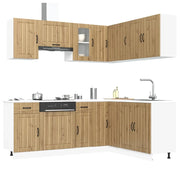 Set Mobili da Cucina 11 pz Kalmar Rovere Artigianale Truciolato 3314950