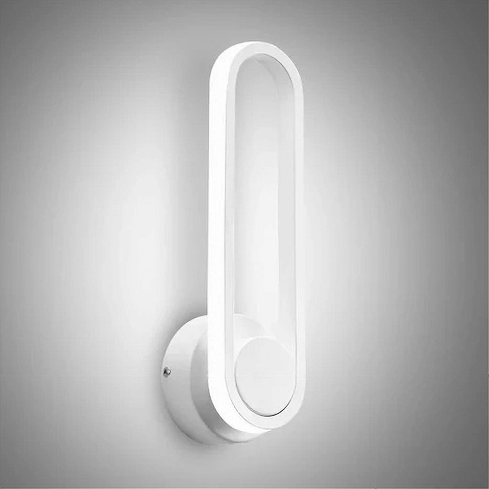 Trade Shop - Applique Da Parete Led 13 W Ovale Verticale Orientabile Bianco Luce Fredda 50339 -