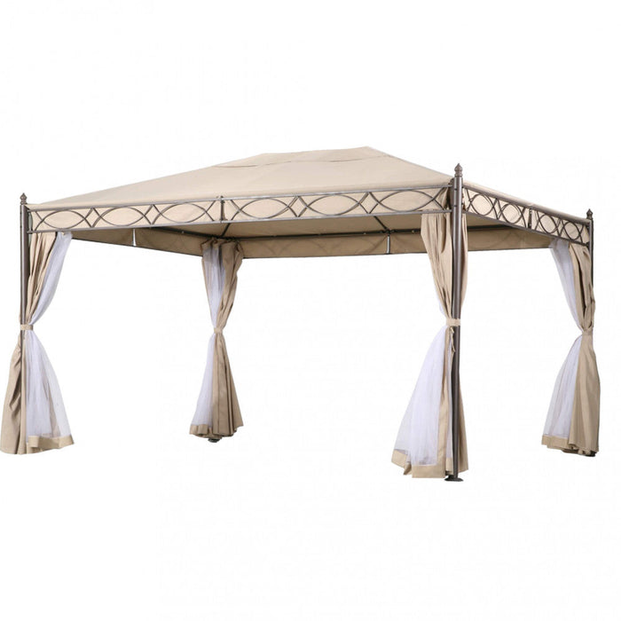 Gazebo Karnak 3x4x2,60 h m in Acciaio Antracite