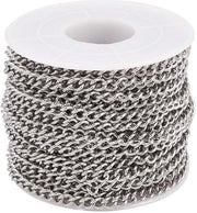 Catena inaccostabile - 9,84 Metri - Per DIY - 5 x 3,5 x 1 mm - Con Spillo - Ideale per Ornamenti - Adatto per Adulti