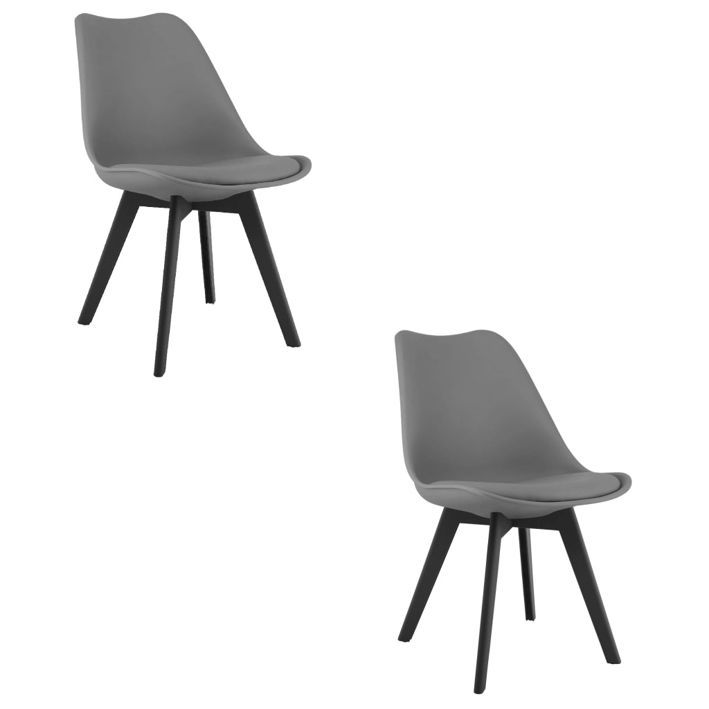 Sedia VALORA RIXK - Ergonomica Grafite con Gambe Nere x2