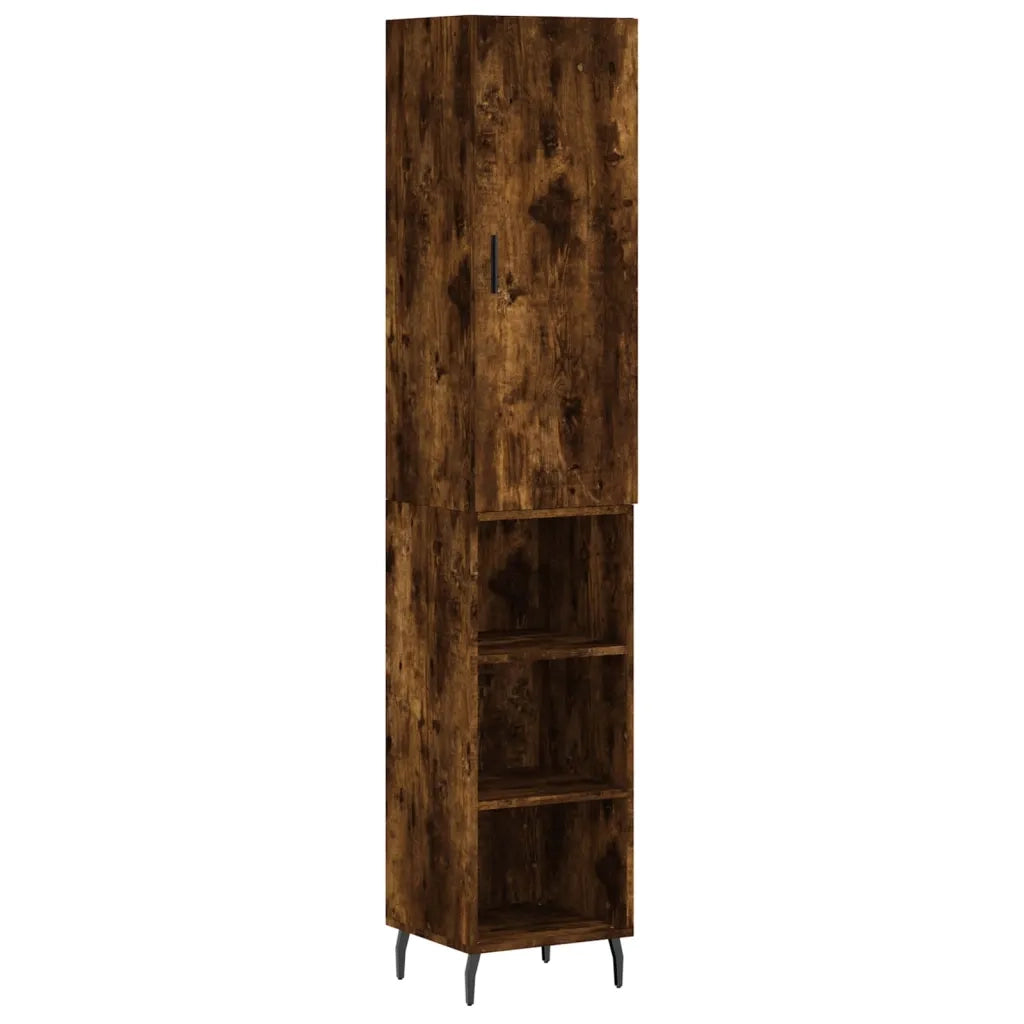 Credenza Rovere Fumo 34,5x34x180 cm in Legno Multistrato 3198998