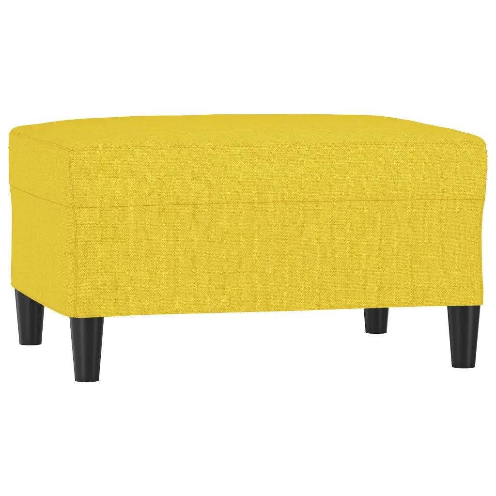 Poggiapiedi Giallo Chiaro 70x55x41 cm in Tessuto 349308