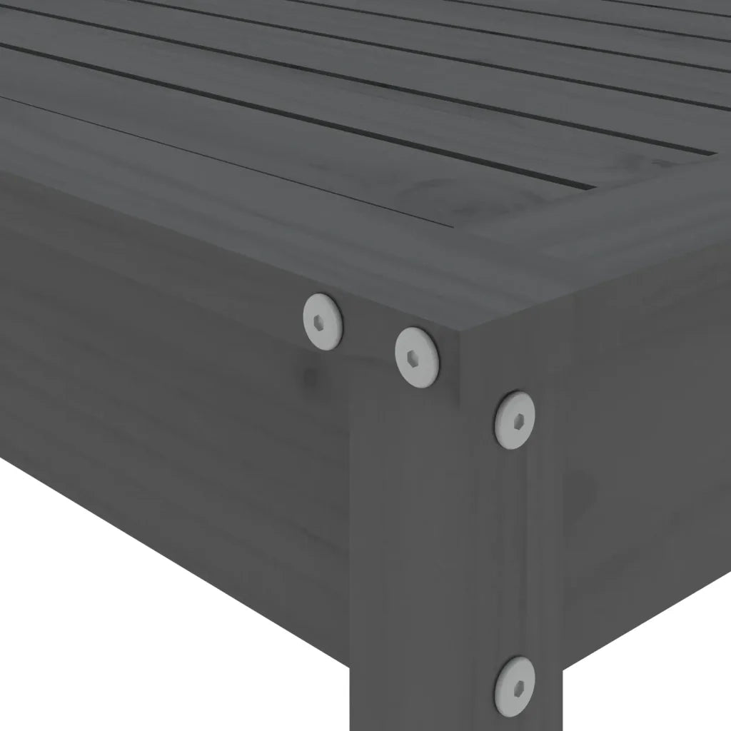Set Bar da Giardino 5 pz Grigio in Legno Massello di Pino 3157801