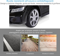 Audi 12V Auto Elettrica per Bambini, Macchina Elettrica con Velocità 2,5-5 km/ora, con Telecomando USB MP3 Luci LED (Nero)
