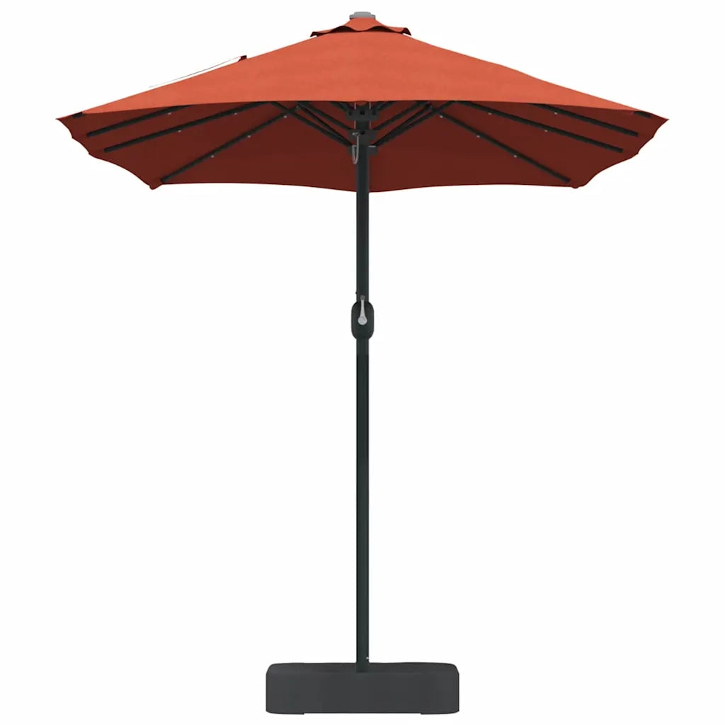 vidaXL Ombrello da giardino Terracotta 385 x 209 x 244 cm Tessuto