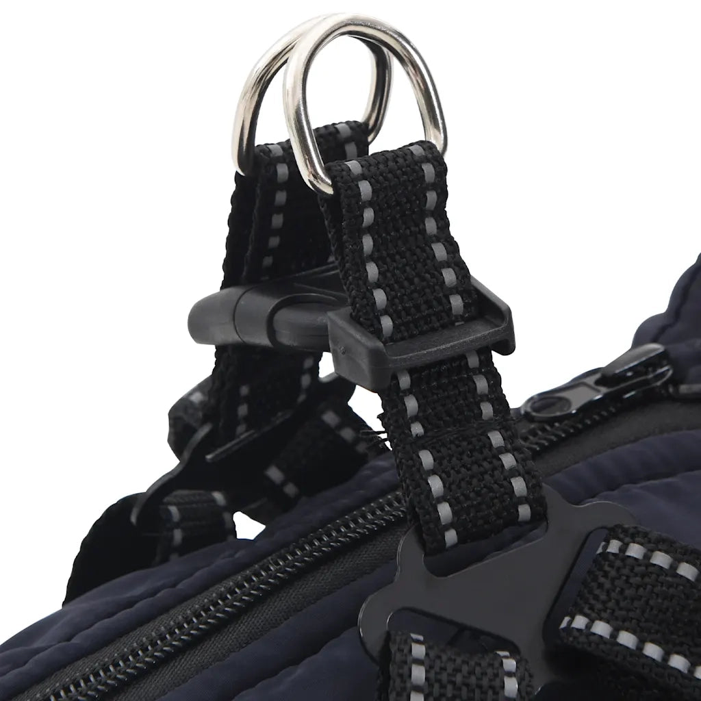 Cappotto Cani Imbracatura Impermeabile Riflettente Blu Navy L24