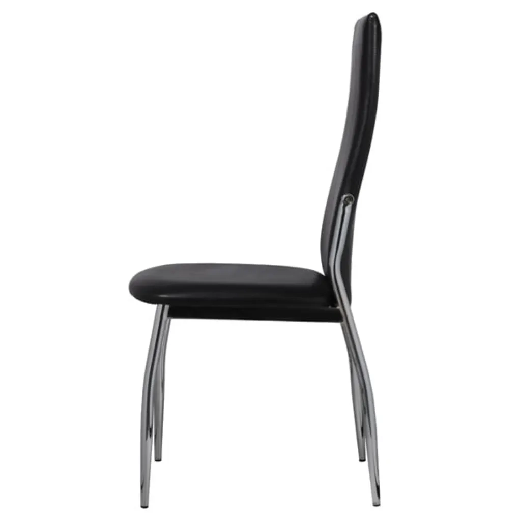 Sedie da Pranzo 6 pz Nere in Similpelle cod mxl 17844