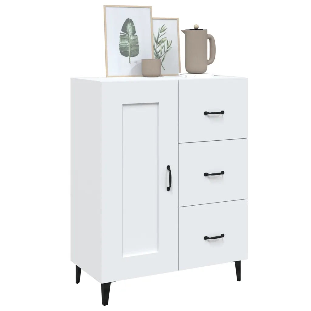 Credenza Bianca 69,5x34x90 cm in Legno Multistrato 812231