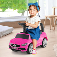 Mercedes Benz Macchinina Cavalcabile a Spinta per Bambini, Auto da Gioco con Volante Clacson e Suono, Spazio di Archiviazione, Auto a Spinta per bambini 1-3 Anni (Rosa)