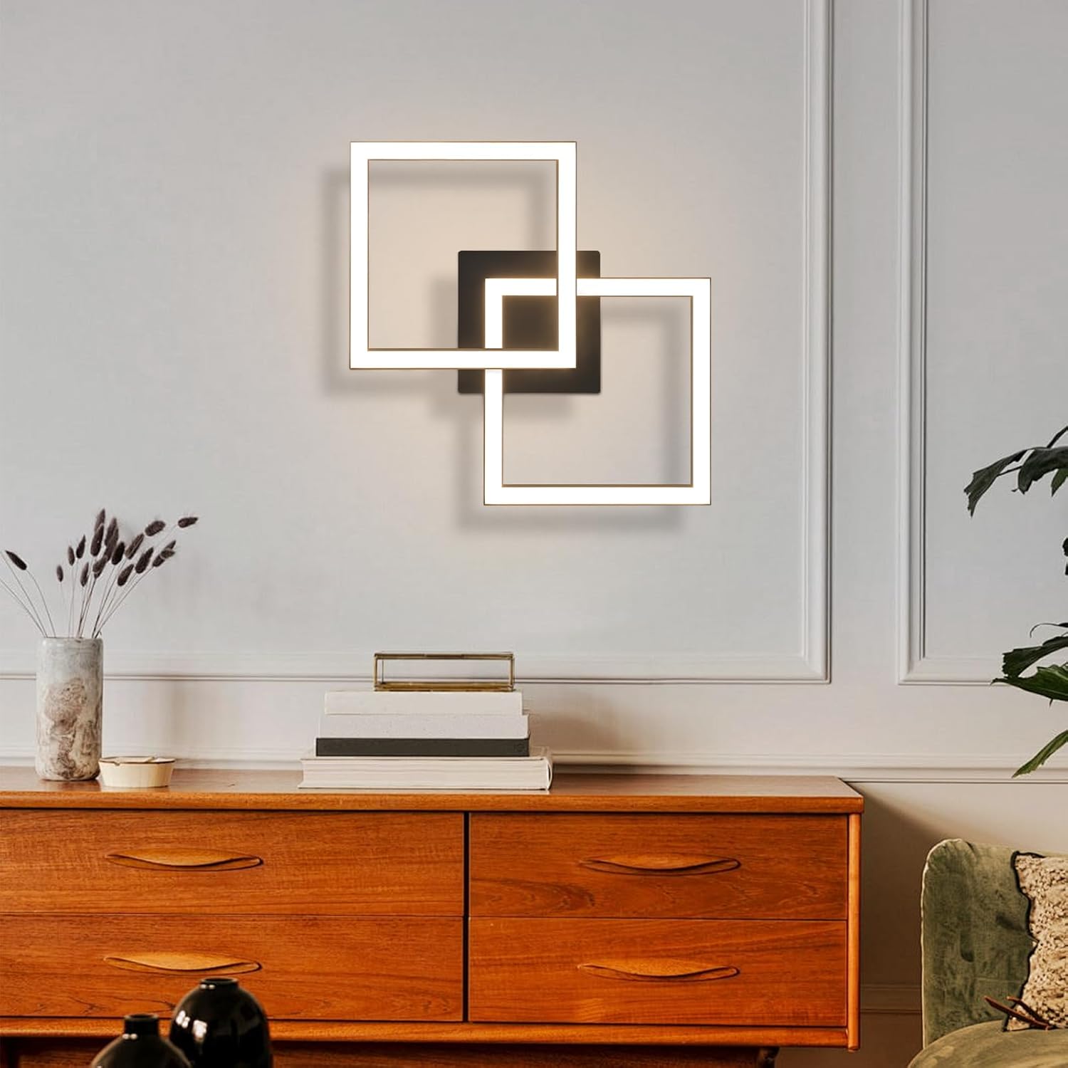 ZMH Lampada da soffitto plafoniera LED moderna 24W design elegante per camera letto corridoio